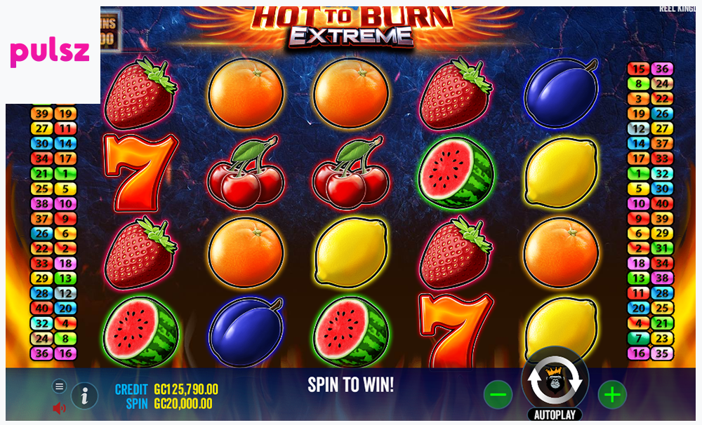 Screenshot of Hot to Burn at Pulsz