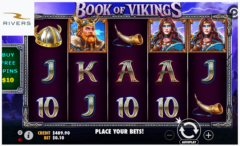 Here's a snapshot of the Book of Vikings slot game featured at Casino4Fun.