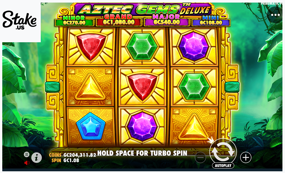 Aztec Gems presents a 3×3, five-line video slot featuring a win multiplier reel designed to optimize payouts. Every symbol is stacked, and winnings can be multiplied by as much as 15 times. If you opt for the maximum bet, you stand the chance to win up to 22,500 times your wager.