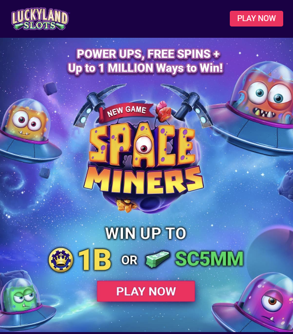 Here's a glimpse of Space Miners at LuckyLand Slots.